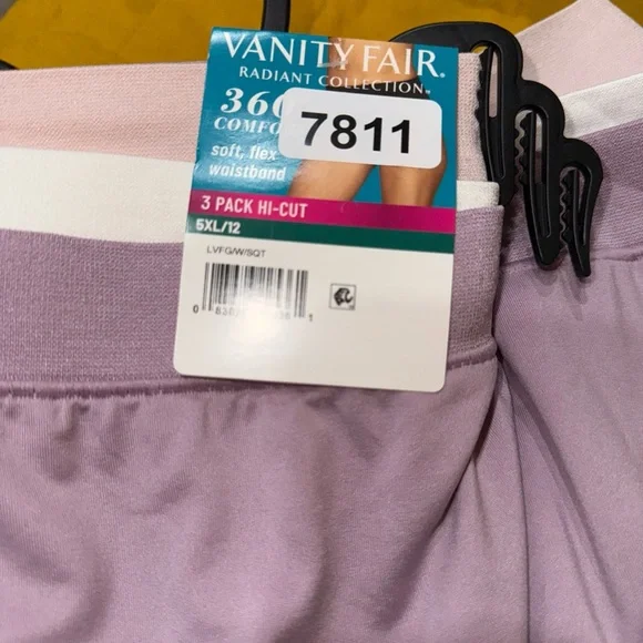 Women’s 360 Comfort Radiant Vanity Fair Soft Hi-Cut Briefs Panties 3pr. 5XL/12 - Picture 2 of 3